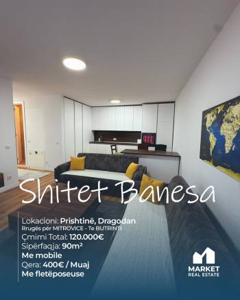 Banese ne Shitje 90m2 ne Dragodan, Prishtine