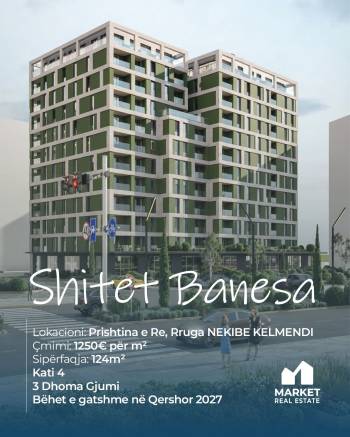 Banese ne Shitje 124m2 ne Prishtinen e Re